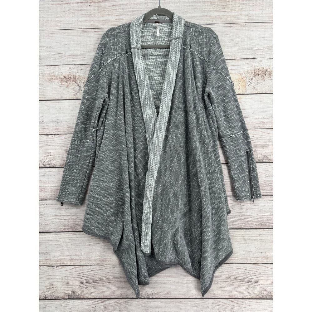 Free People Cotton Blend Open Front Womens waterfall sweater. Excellent SMALL